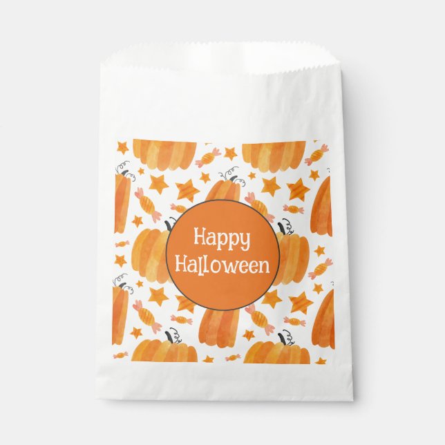 Sacolinha Feliz Festa de Halloween Favor Bag (Frente)