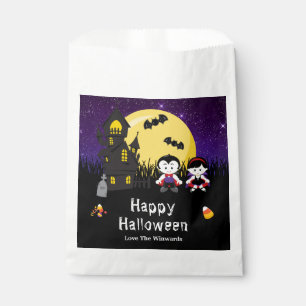 Sacolinha Feliz Festa de Halloween Vampiros Roxo