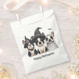 Sacolinha Feliz Halloween Boston Terrier Dogs