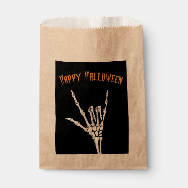 Sacolinha Feliz Halloween ILY Skeleton Candy Bolsas (Frente)