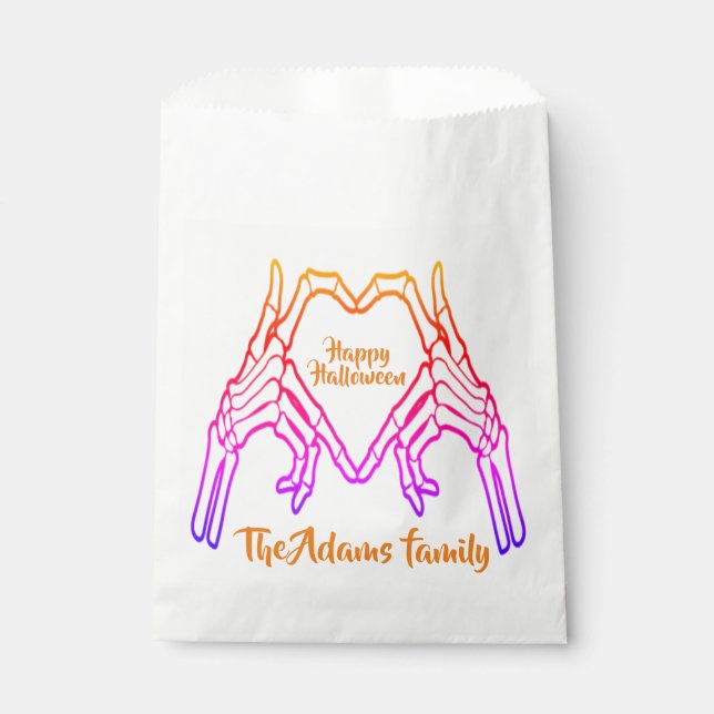 Sacolinha Feliz Halloween Moderno Script Personalizado Hallo (Frente)