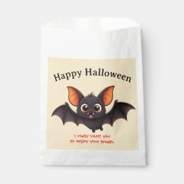 Sacolinha Feliz Halloween Morcego Personalizado