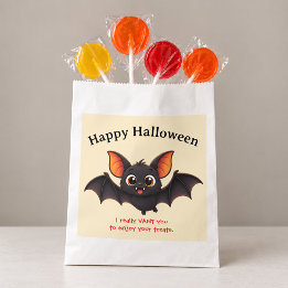 Sacolinha Feliz Halloween Morcego Personalizado