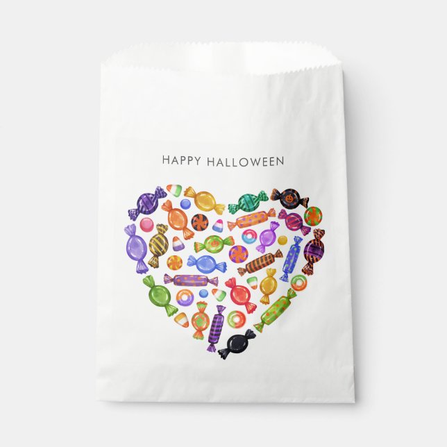 Sacolinha Feliz Halloween Spooky Sweet Candy Heart (Frente)