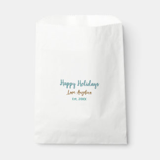 Sacolinha feliz Natal azul marrom nome amor Natal estilo