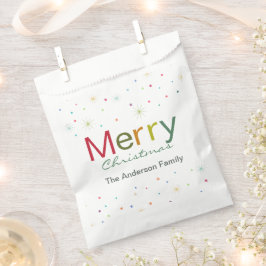 Sacolinha Feliz Natal - família de texto colorida