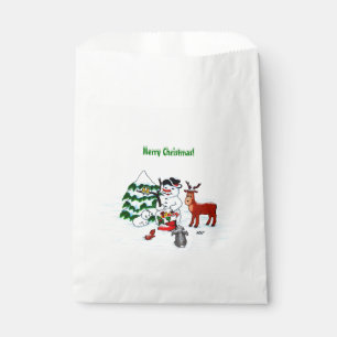 Sacolinha Feliz Natal! Homem de Neve com Amigos