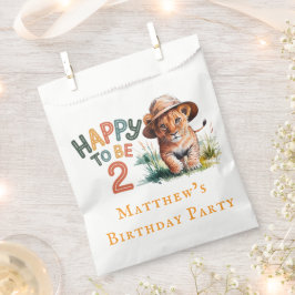 Sacolinha Feliz Por Ser Festa de aniversário De 2 Lion Cub