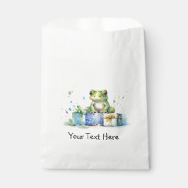 Sacolinha Feliz sapo Verde de Aniversário com presentes empa