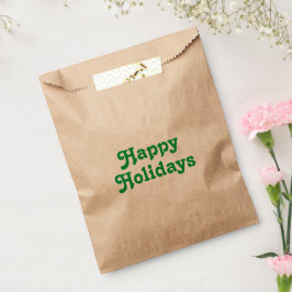 Sacolinha "Felizes Feriados" Cartas verdes Festa de Natal