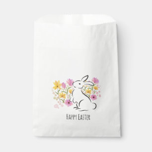 Sacolinha Felz pascoa Morcego Branco Flores Partido Favor Ba