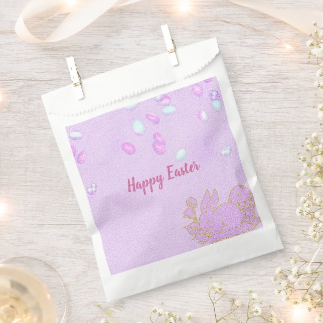 Sacolinha Felz pascoa Perfeito, Ovos Rosa (Cortado)