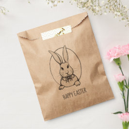 Sacolinha Felz pascoa Personalizado Bonito Vintage Bunny Eng