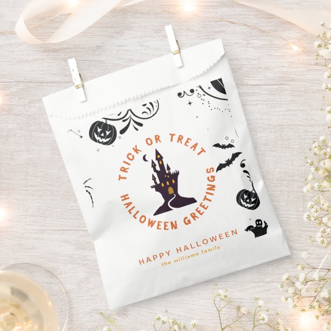 Sacolinha Feriado de Halloween minimalista (Cortado)