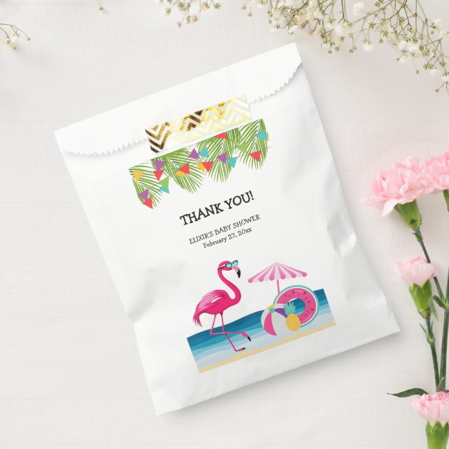 Sacolinha FesSummer Beach Pink Flamingo Chá de fraldas (Selado)