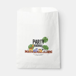 Sacolinha Festa Animal Safari temático aniversário Verde