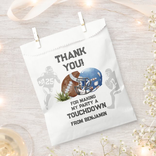Sacolinha Festa de aniversário American Football Boy (Cortado)