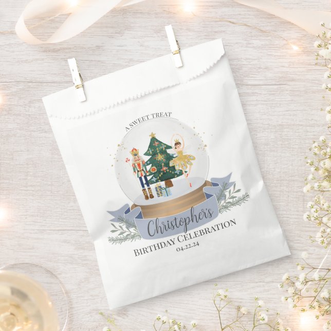 Sacolinha Festa de aniversário Azul De Invólucro Favorece O  (Cortado)