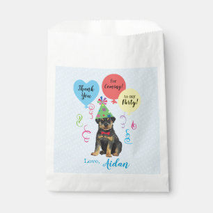 Sacolinha Festa de aniversário Balões Rottweiler Favor Bag