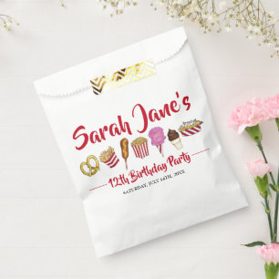 Sacolinha Festa de aniversário Comida Justa do Circo do Carn