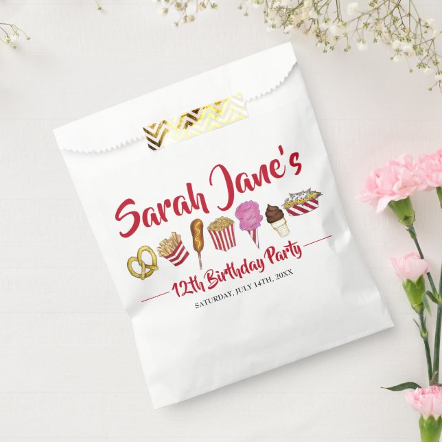 Sacolinha Festa de aniversário Comida Justa do Circo do Carn (Selado)