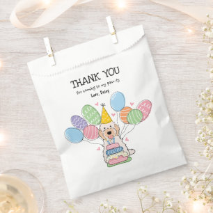 Sacolinha Festa de aniversário Cream White Cockapoo Cavapoo