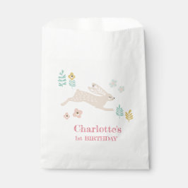 Sacolinha Festa de Aniversário de 1 Ano do Coelhinho Fofo 