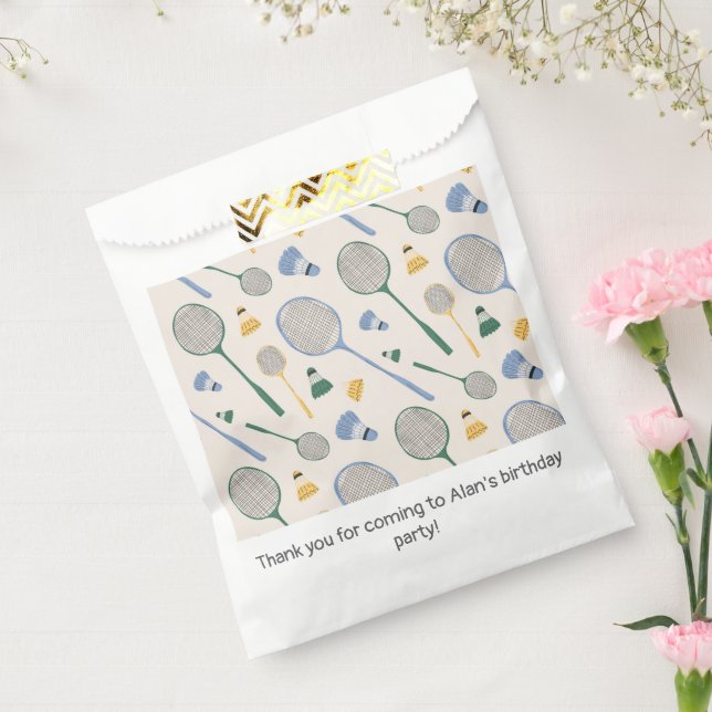 Sacolinha Festa de aniversário de Badminton (Selado)