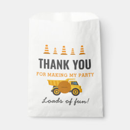 Sacolinha Festa de aniversário de Caminhão de Construção