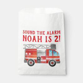 Sacolinha Festa de aniversário de Caminhão de Fogo Favorito 