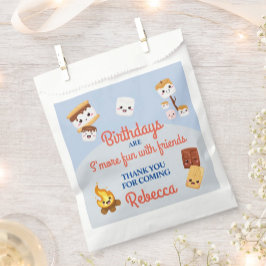 Sacolinha Festa de aniversário de Campout de S'mores Cute