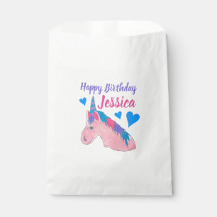 Sacolinha Festa de aniversário de Cavalo Mágico Rosa Púrpura