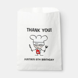 Sacolinha Festa de aniversário de cozinhar de um chef bonito
