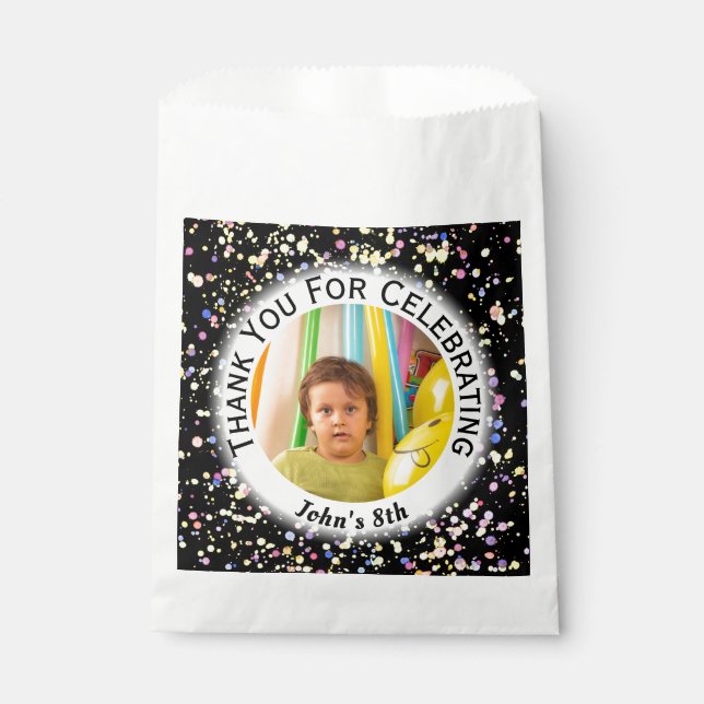 Sacolinha Festa de aniversário de Criança Confetti Personali (Frente)