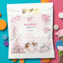 Festa de aniversário de criança do pijama de sono