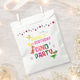 Sacolinha Festa de aniversário de Dino Dinossaur Moderno e B