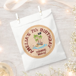 Sacolinha Festa de aniversário de diversão do mapa do tesour