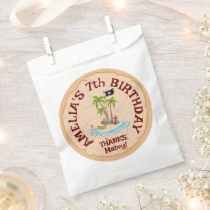 Sacolinha Festa de aniversário de diversão do mapa do tesour