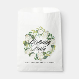 Sacolinha Festa de aniversário de Excursão de Hydrangea Whit