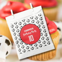 Festa de Aniversário de Futebol Menino Vermelho