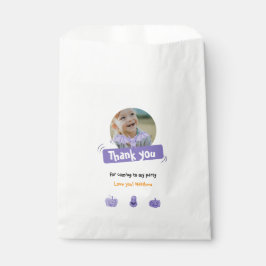 Sacolinha Festa de aniversário de Halloween roxo e laranja o