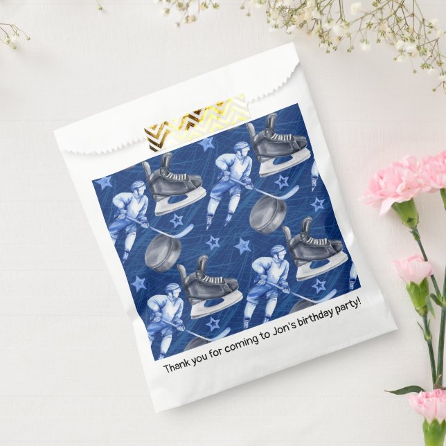 Sacolinha Festa de aniversário de Hóquei em Gelo (Selado)