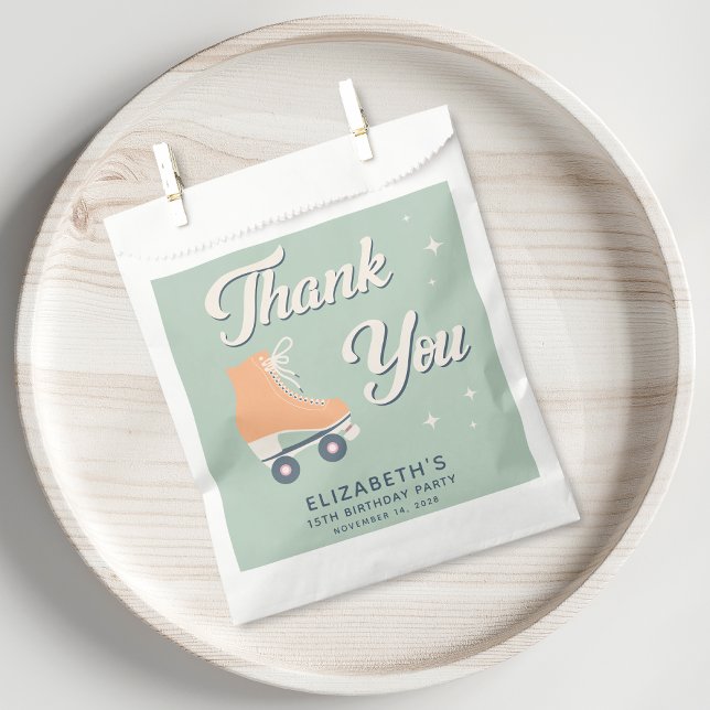 Sacolinha Festa de aniversário de patinação do cilindro (Criador carregado)