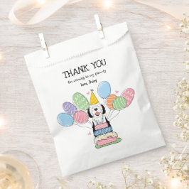 Sacolinha Festa de aniversário de Sheepadoododle Preta e Bra