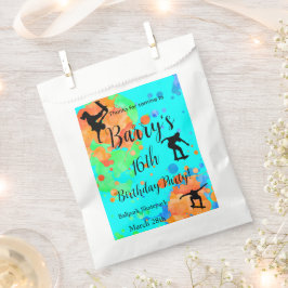 Sacolinha Festa de aniversário de skate Obrigado