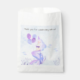 Sacolinha Festa de aniversário de Tema da Sereia Mágica