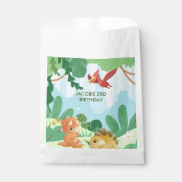 Sacolinha Festa de aniversário de Tema dos Dinossauros Bonit