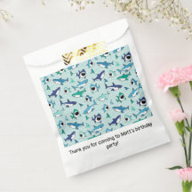 Festa de aniversário de tubarões azul