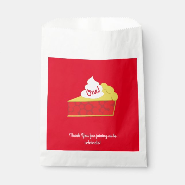 Sacolinha Festa de aniversário do Cutie Pie Cherry Kid (Frente)