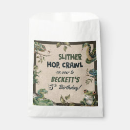 Sacolinha Festa de aniversário do Reptile Themed Kid